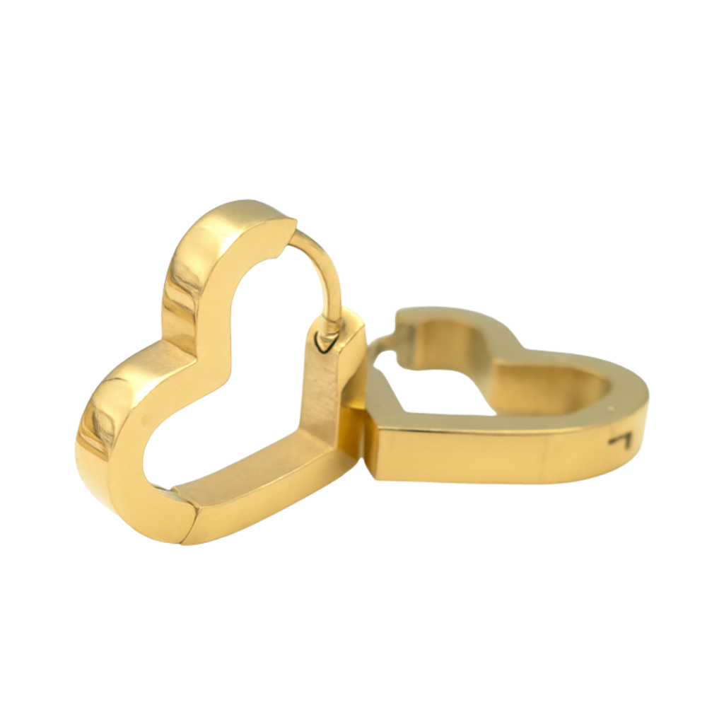 Oorringen - Roestvrij staal - Hartvormig