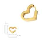 Oorringen - Roestvrij staal - Hartvormig