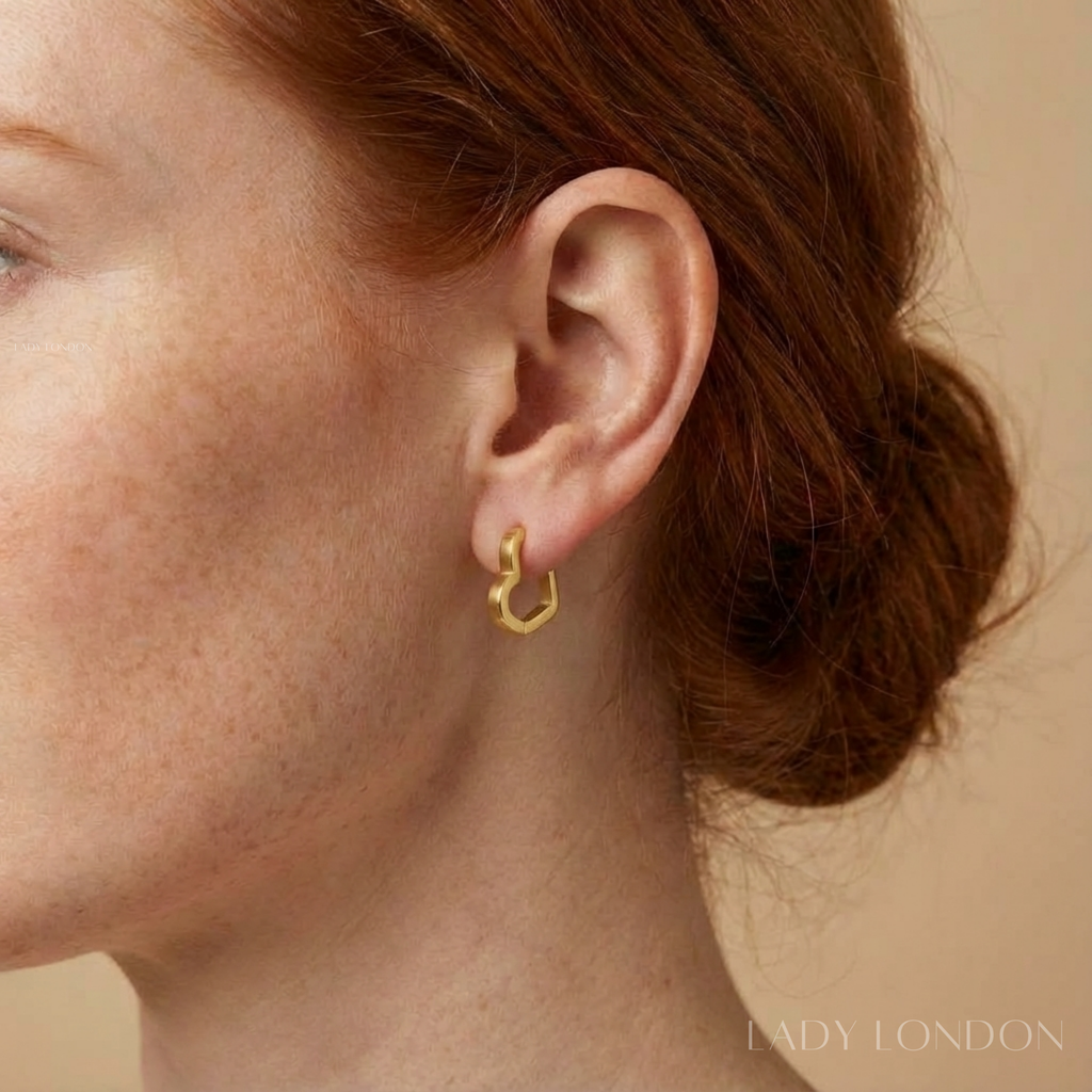 Oorringen - Roestvrij staal - Hartvormig