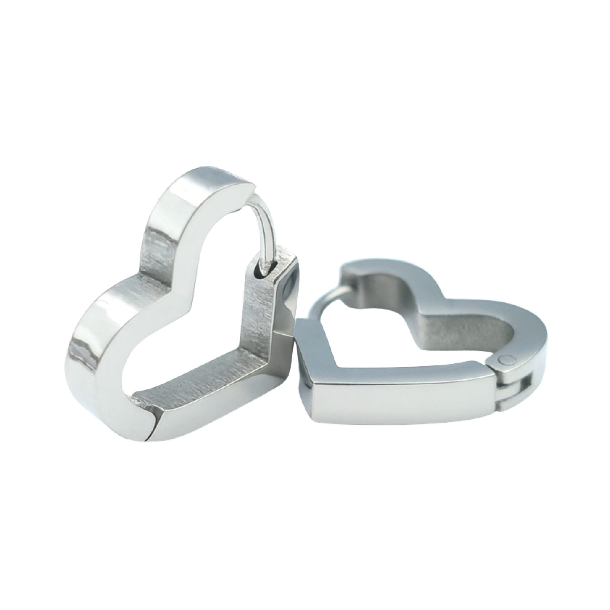 Oorringen - Roestvrij staal - Hartvormig