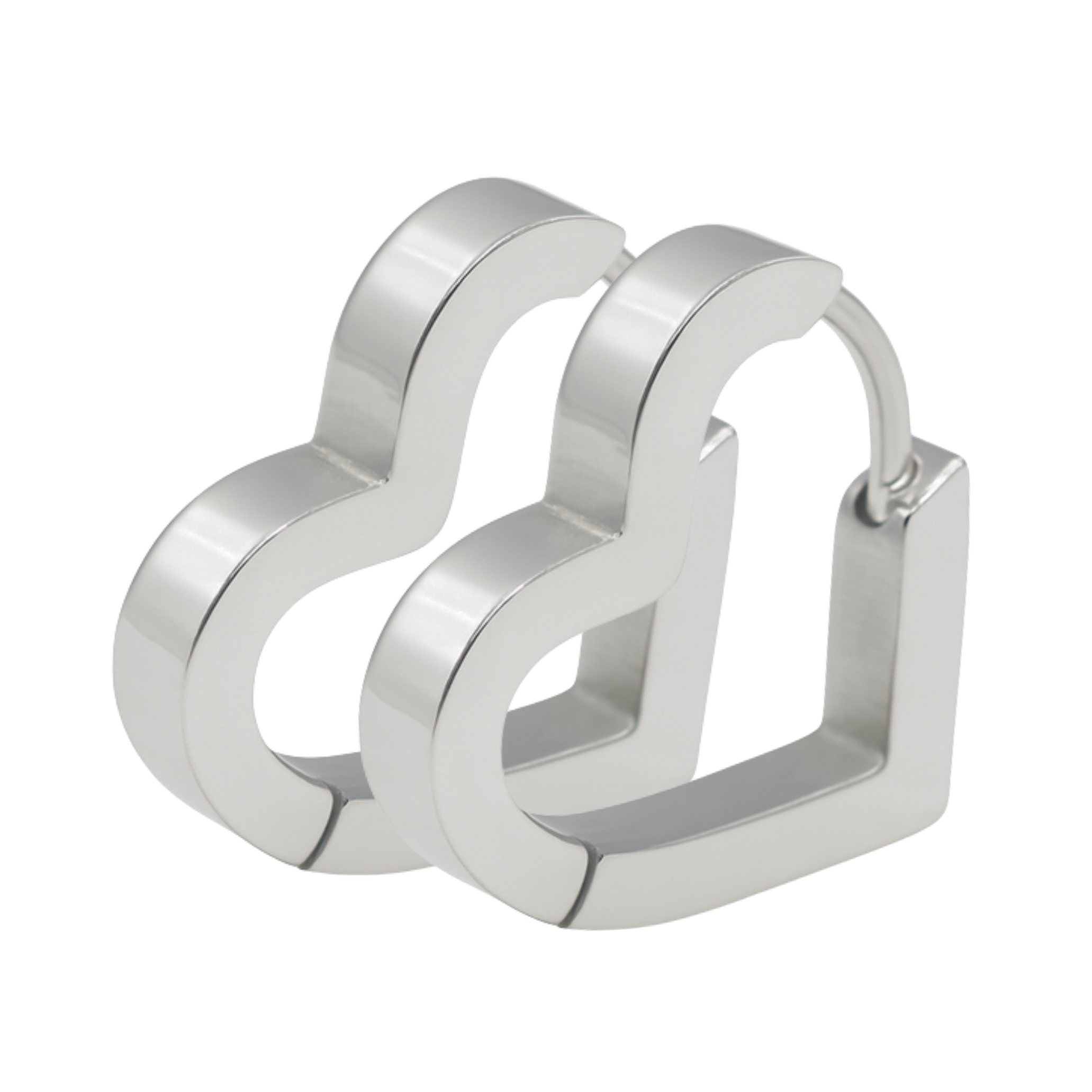 Oorringen - Roestvrij staal - Hartvormig