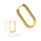 Oorringen - Roestvrij staal - Ovaal