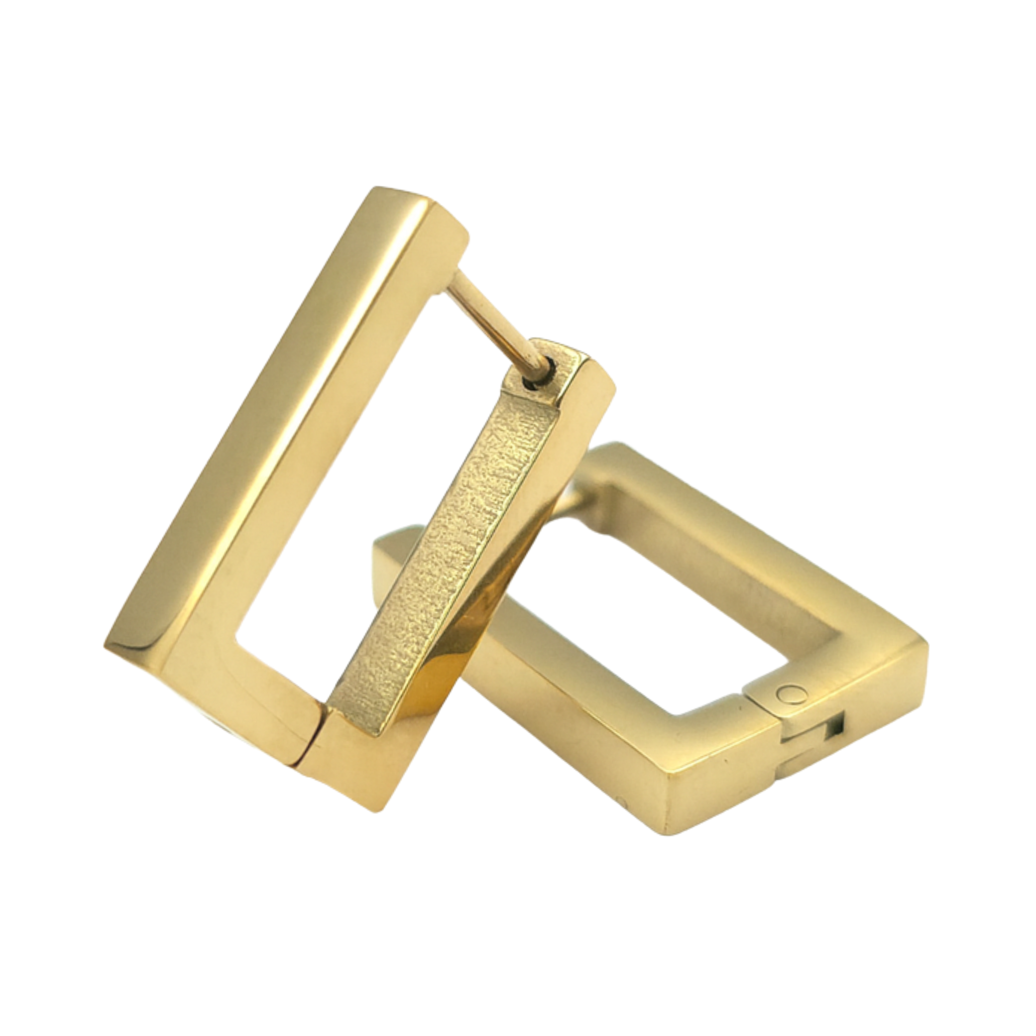 Oorringen - Roestvrij staal - Rechthoekig