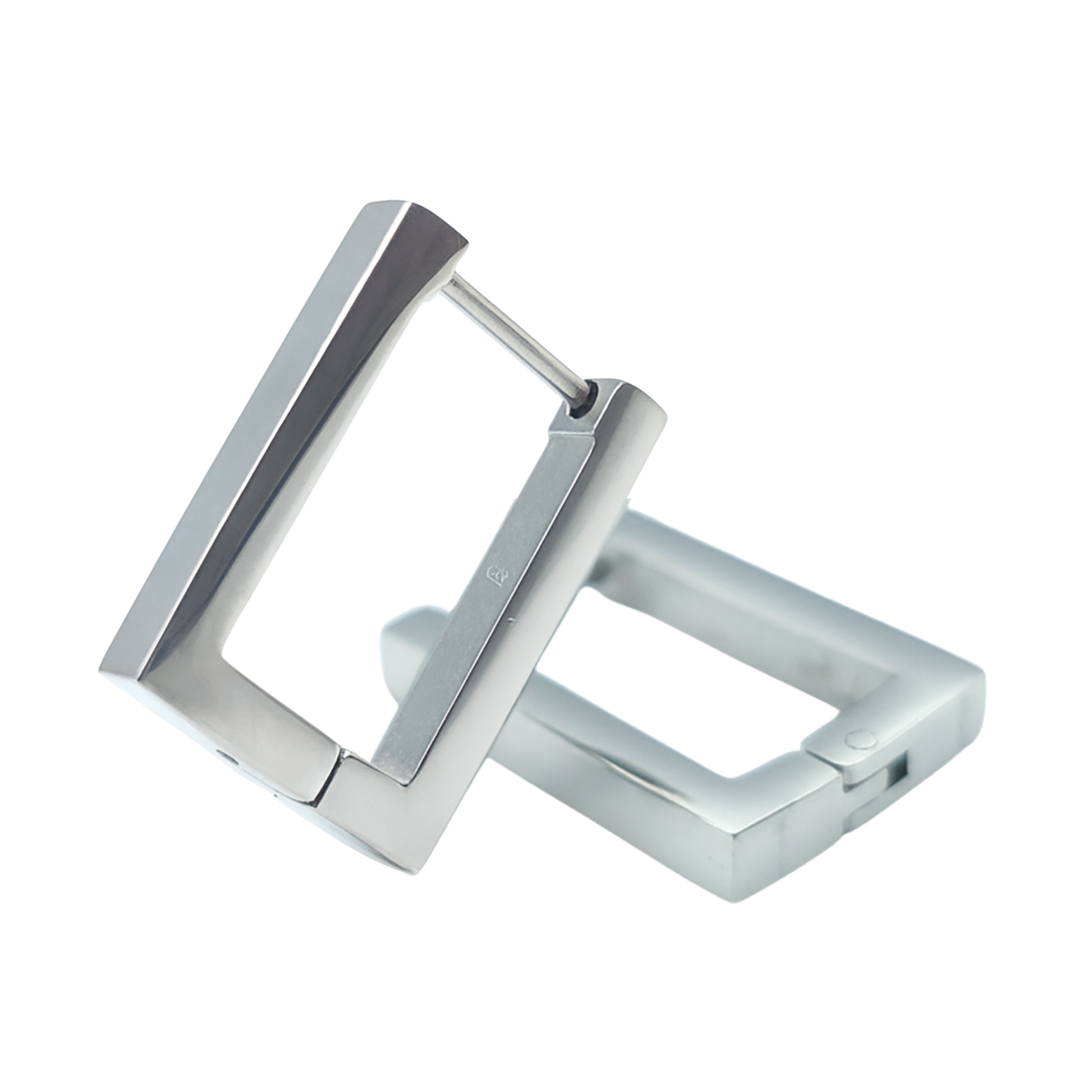 Oorringen - Roestvrij staal - Rechthoekig