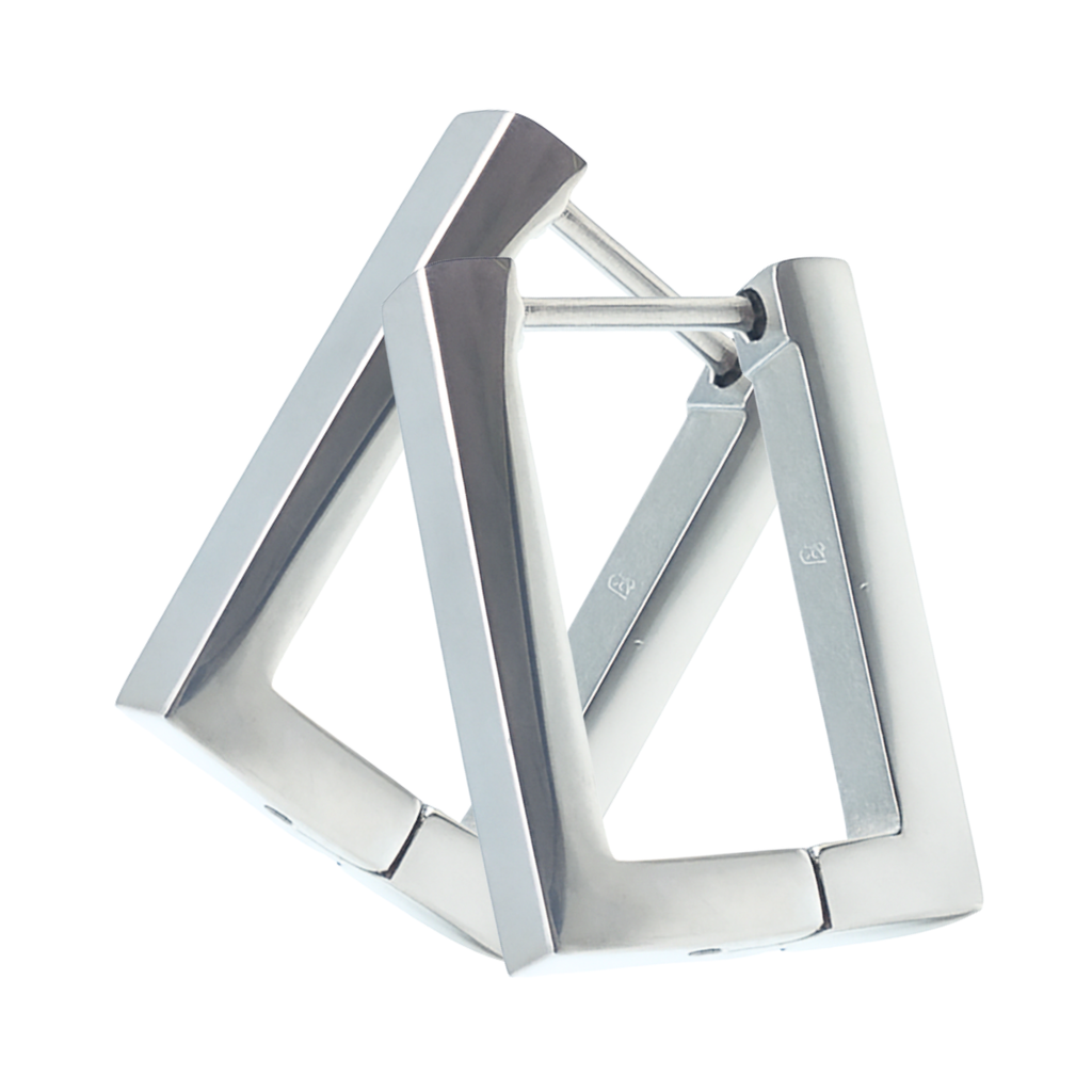 Oorringen - Roestvrij staal - Rechthoekig