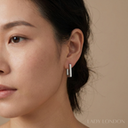 Oorringen - Roestvrij staal - Rechthoekig