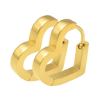 Oorringen set - Roestvrij staal - Hartvormig