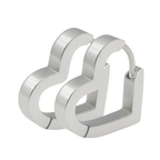 Oorringen set - Roestvrij staal - Hartvormig