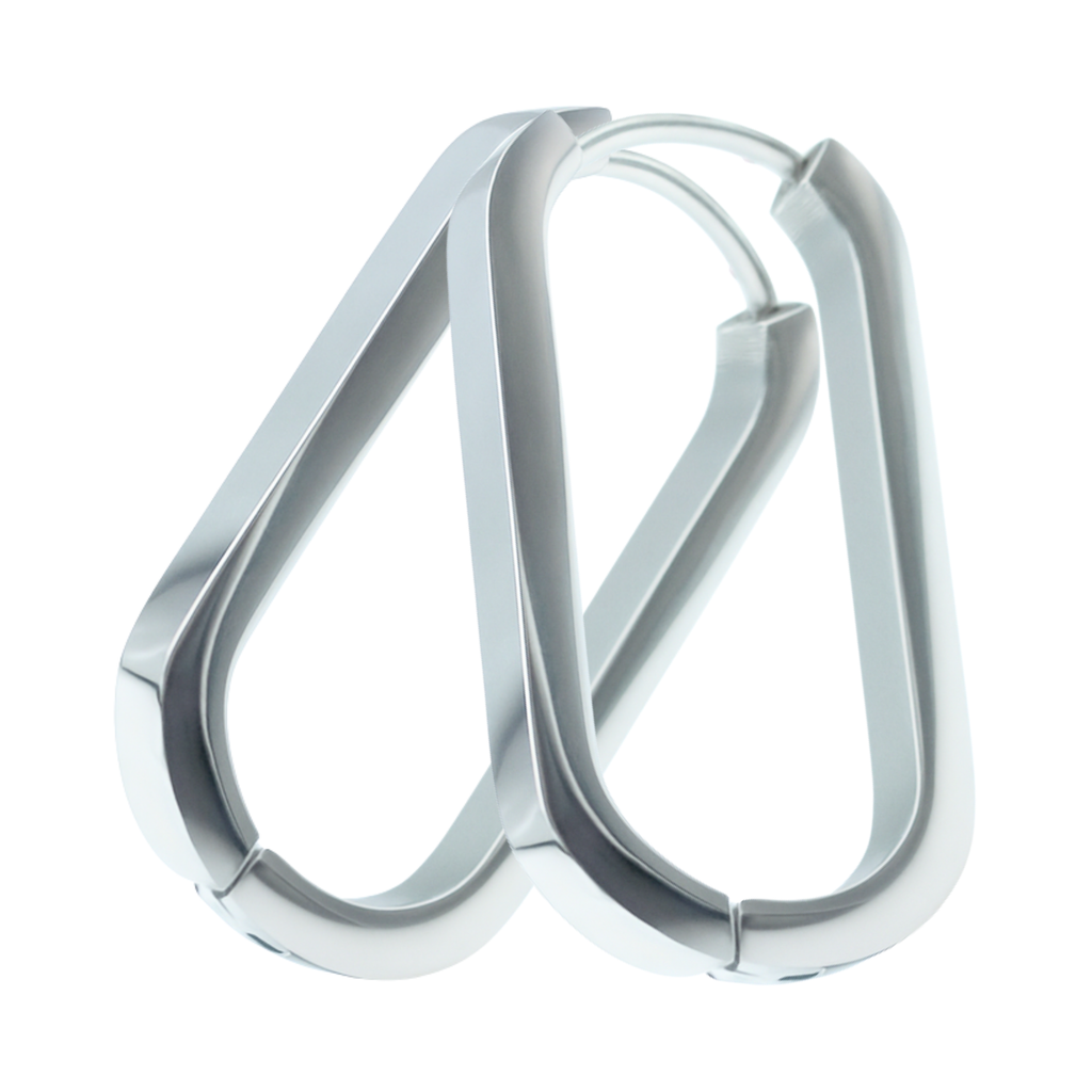 Oorringen set - Roestvrij staal - Ovaal