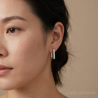 Oorringen set - Roestvrij staal - Rechthoek