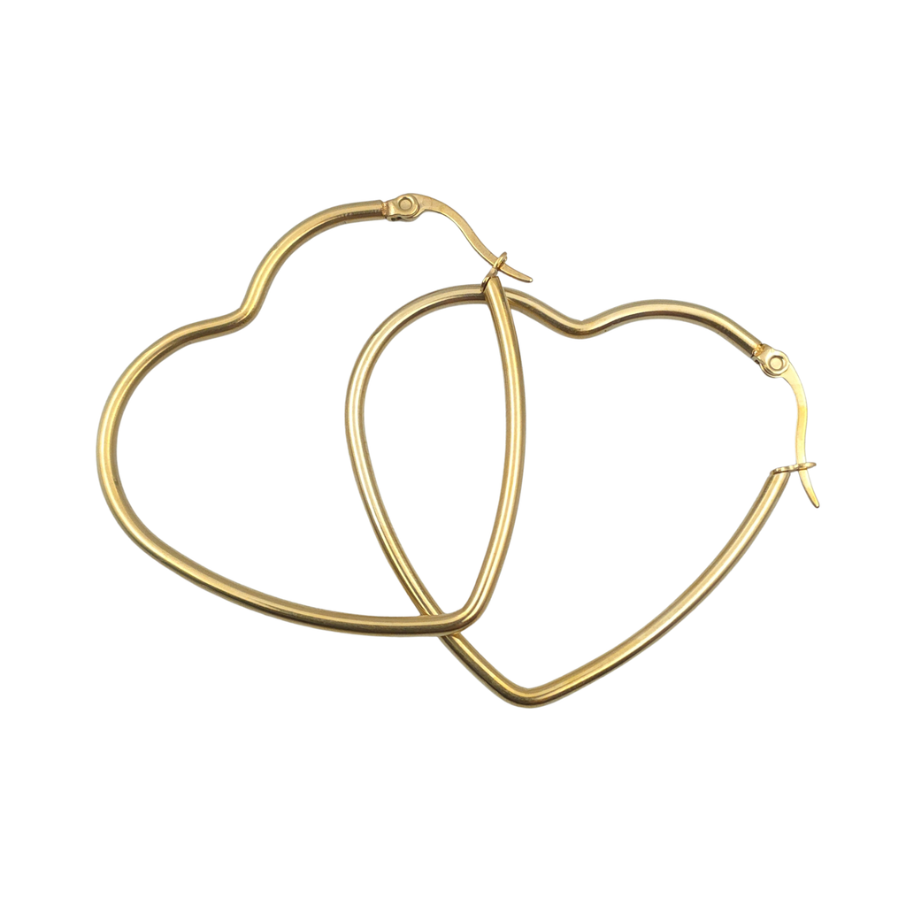 Oorringen - Roestvrij staal - Hartvormig