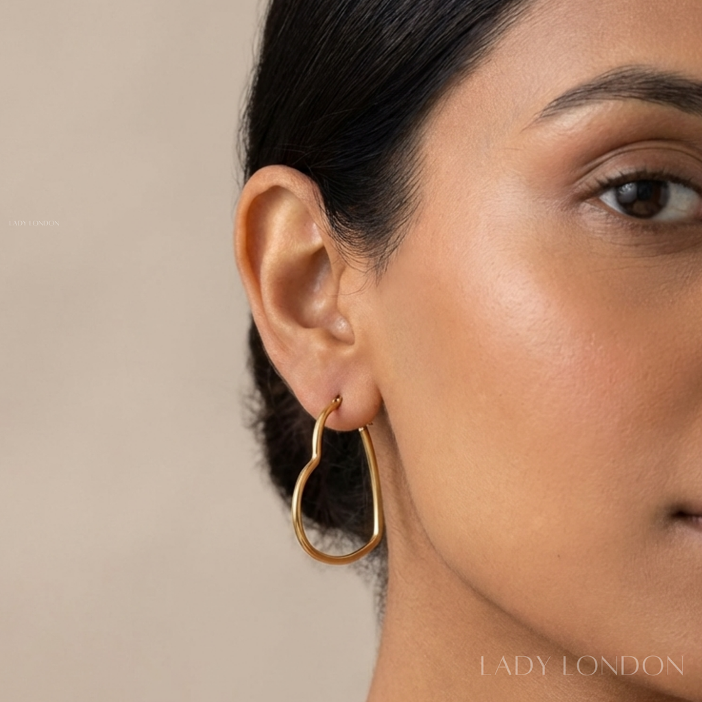 Oorringen - Roestvrij staal - Hartvormig