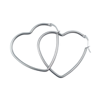 Oorringen - Roestvrij staal - Hartvormig