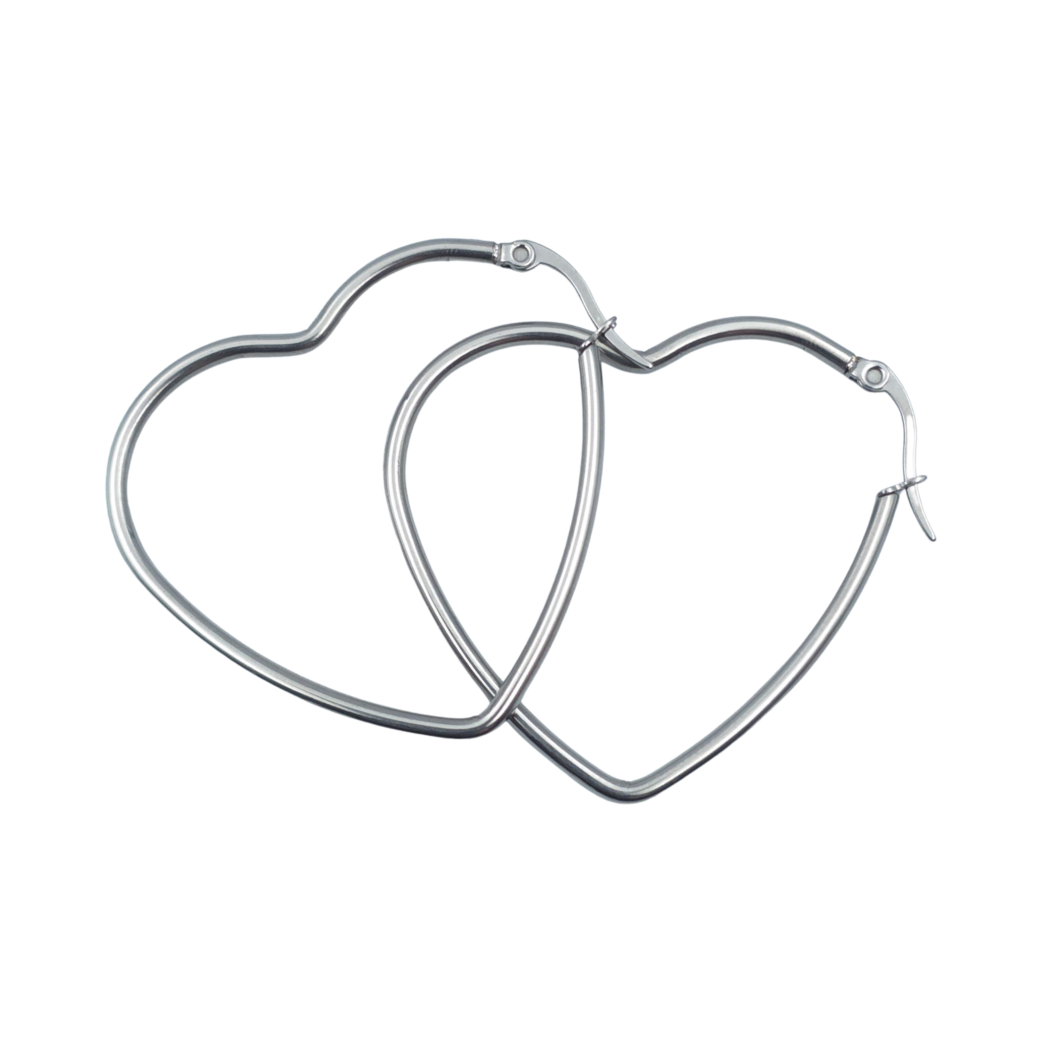 Oorringen - Roestvrij staal - Hartvormig
