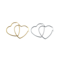 Oorringen set - Roestvrij staal - Hartvormig
