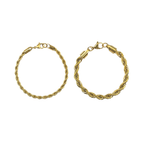 Schakelarmband set - Roestvrij staal - 18 cm - 4 mm en 6 mm