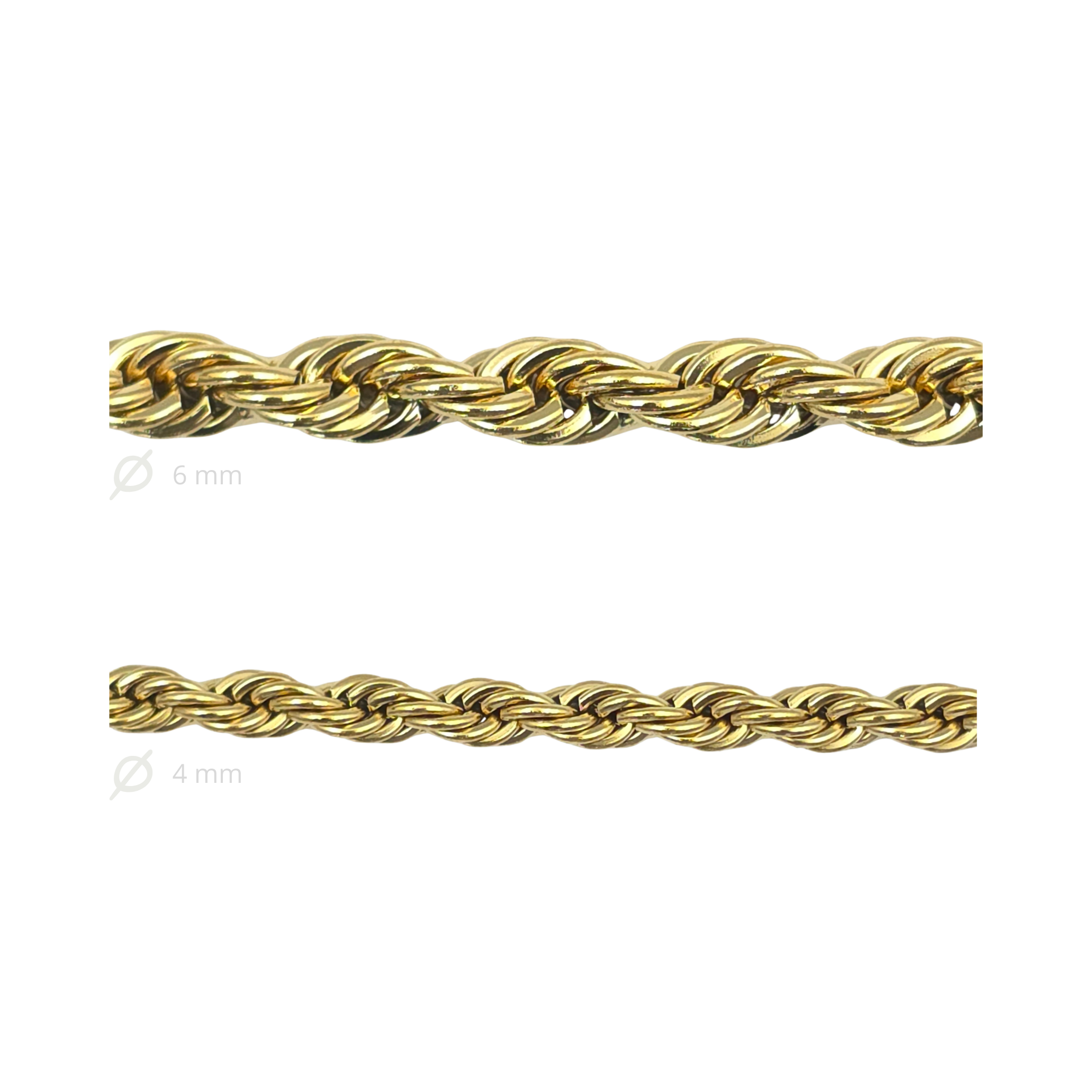 Schakelarmband set - Roestvrij staal - 18 cm - 4 mm en 6 mm