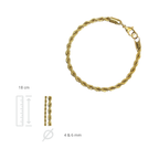 Schakelarmband set - Roestvrij staal - 18 cm - 4 mm en 6 mm