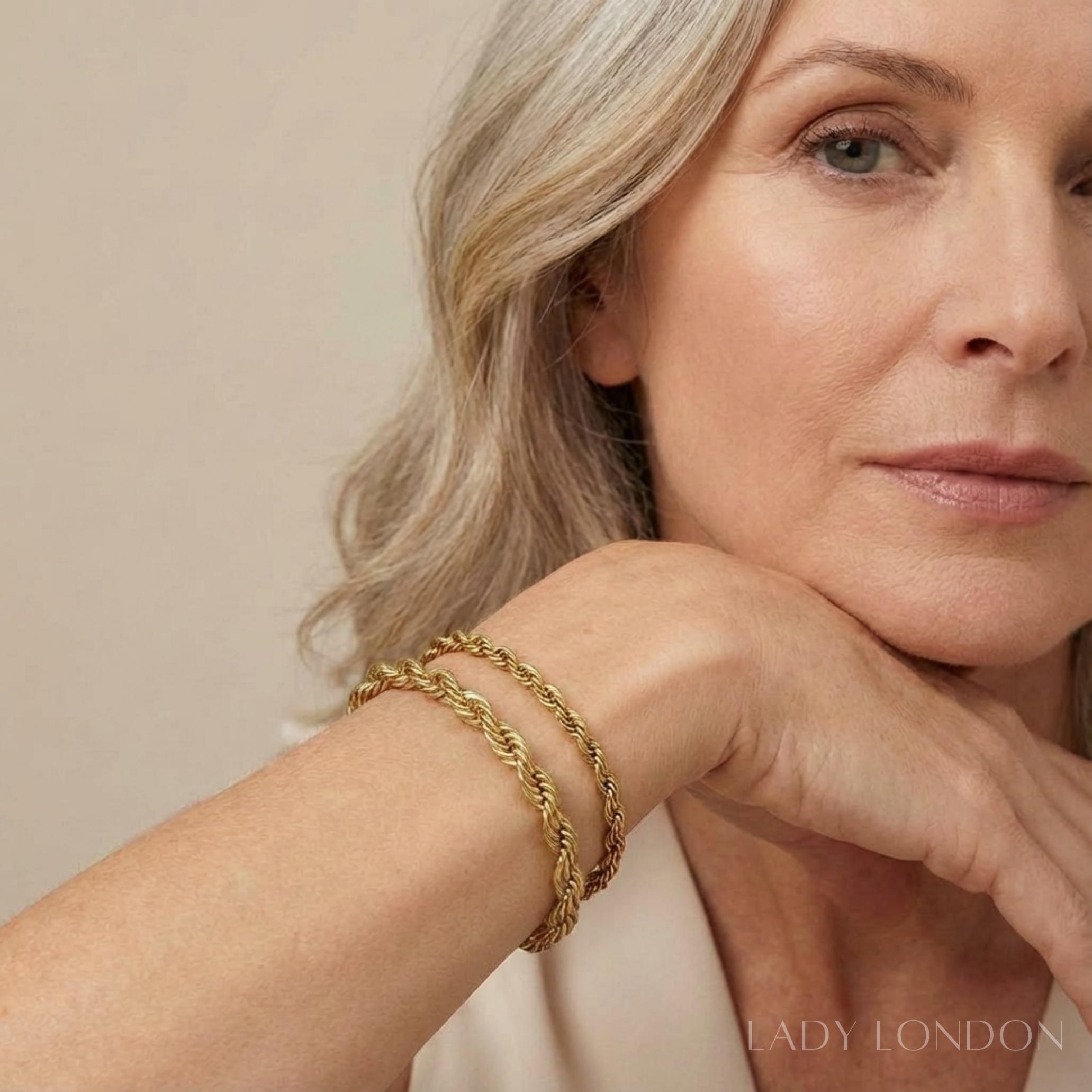 Schakelarmband set - Roestvrij staal - 18 cm - 4 mm en 6 mm