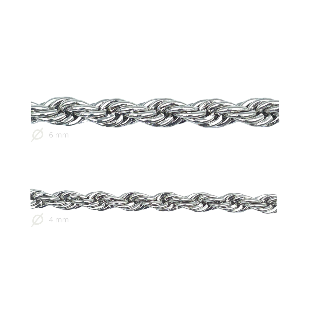 Schakelarmband set - Roestvrij staal - 18 cm - 4 mm en 6 mm