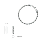 Schakelarmband set - Roestvrij staal - 18 cm - 4 mm en 6 mm