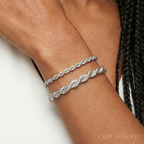 Schakelarmband set - Roestvrij staal - 18 cm - 4 mm en 6 mm