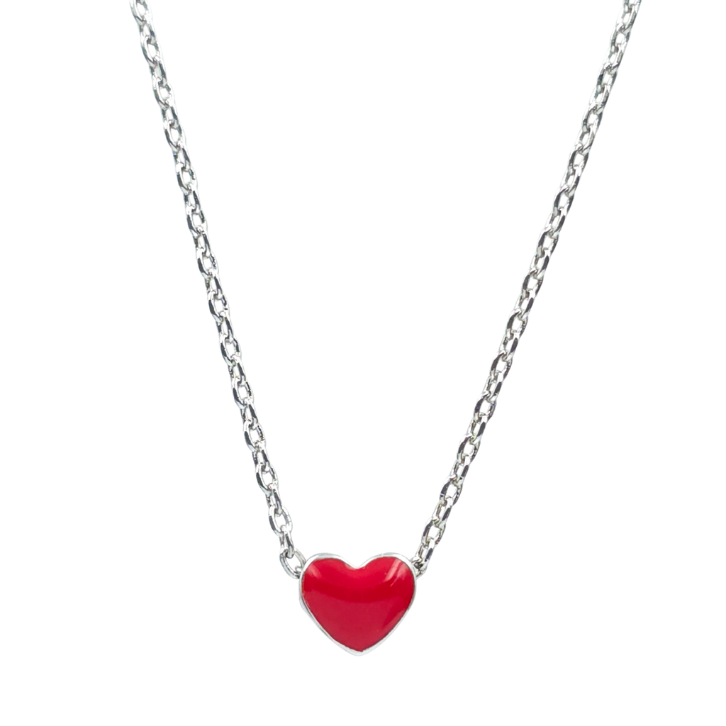 Ketting met hanger - Roestvrij staal - Hartvormig - 40 cm