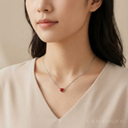 Ketting met hanger - Roestvrij staal - Hartvormig - 40 cm