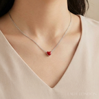 Ketting met hanger - Roestvrij staal - Hartvormig - 40 cm