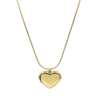 Ketting met hanger - Roestvrij staal - Hartvormig - 45 cm