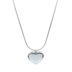 Ketting met hanger - Roestvrij staal - Hartvormig - 45 cm