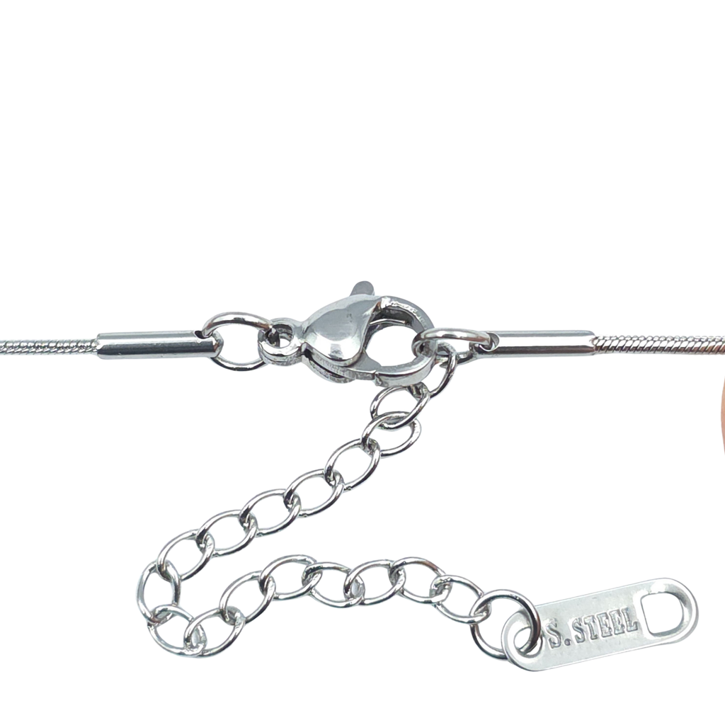 Ketting met hanger - Roestvrij staal - Hartvormig - 45 cm