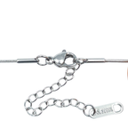 Ketting met hanger - Roestvrij staal - Hartvormig - 45 cm