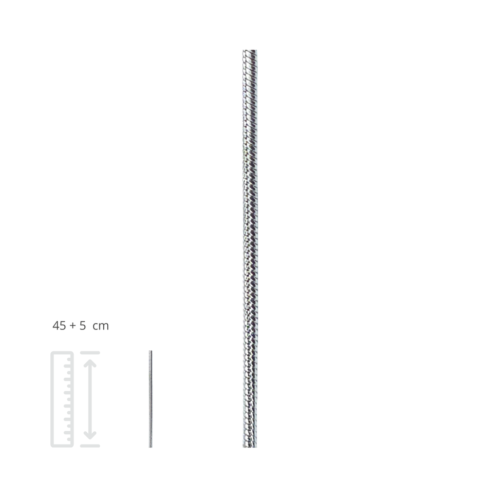 Ketting met hanger - Roestvrij staal - Hartvormig - 45 cm