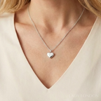 Ketting met hanger - Roestvrij staal - Hartvormig - 45 cm