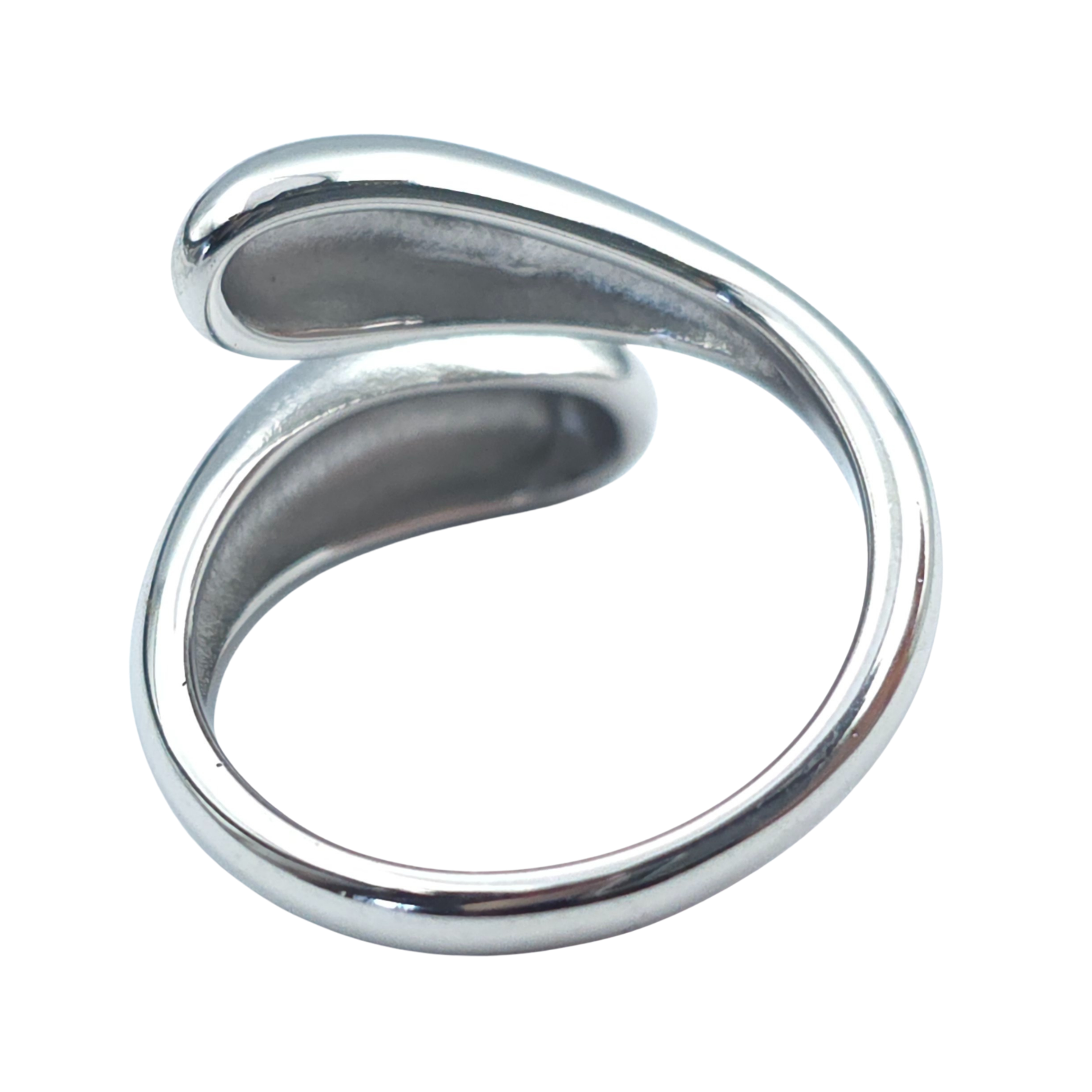 Open ring - Roestvrij staal - Druppelvormig