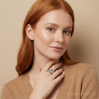 Open ring - Roestvrij staal - Druppelvormig