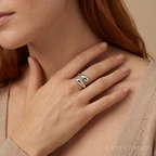 Open ring - Roestvrij staal - Druppelvormig