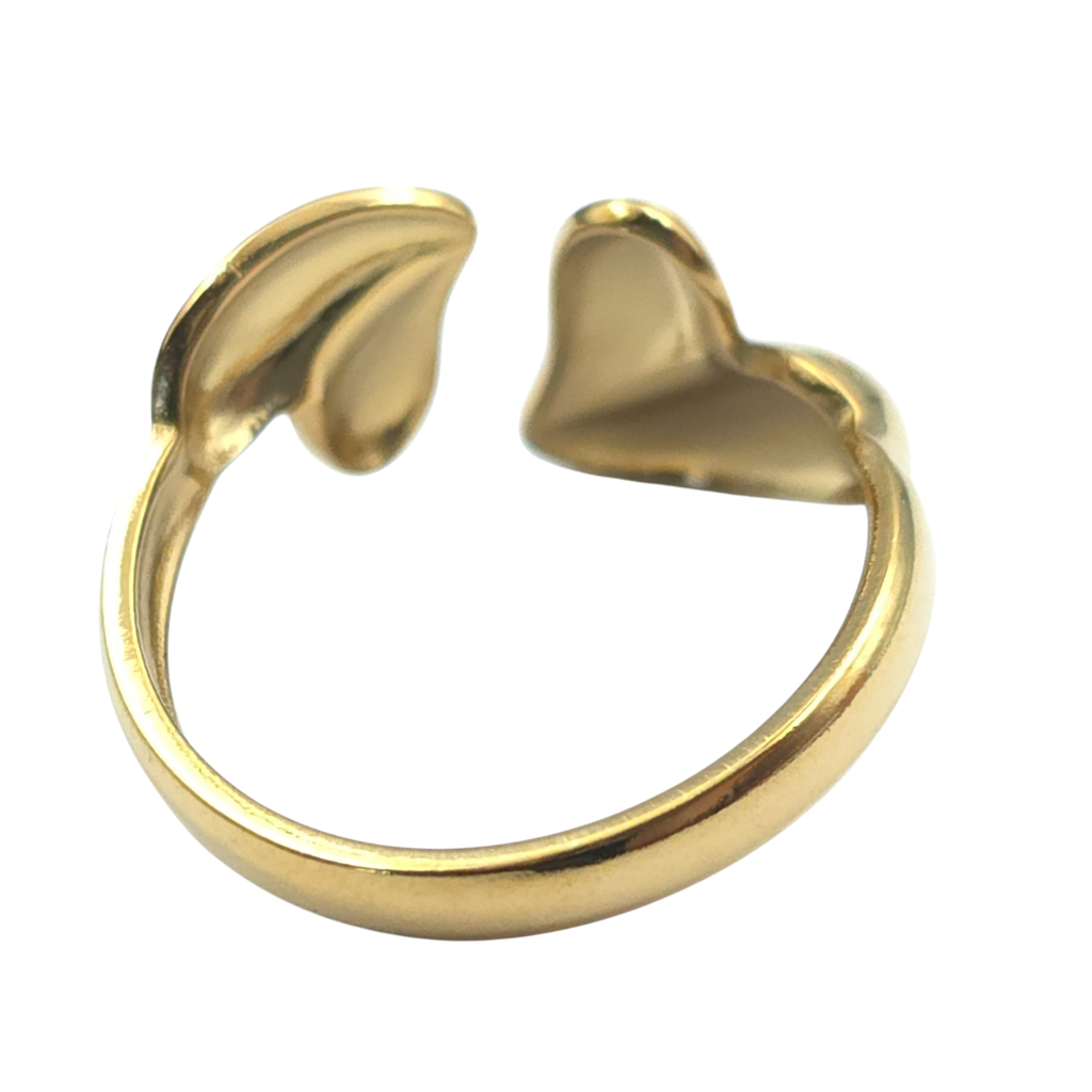 Open ring - Roestvrij staal - Hartvormig