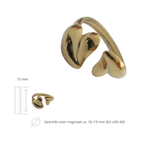 Open ring - Roestvrij staal - Hartvormig