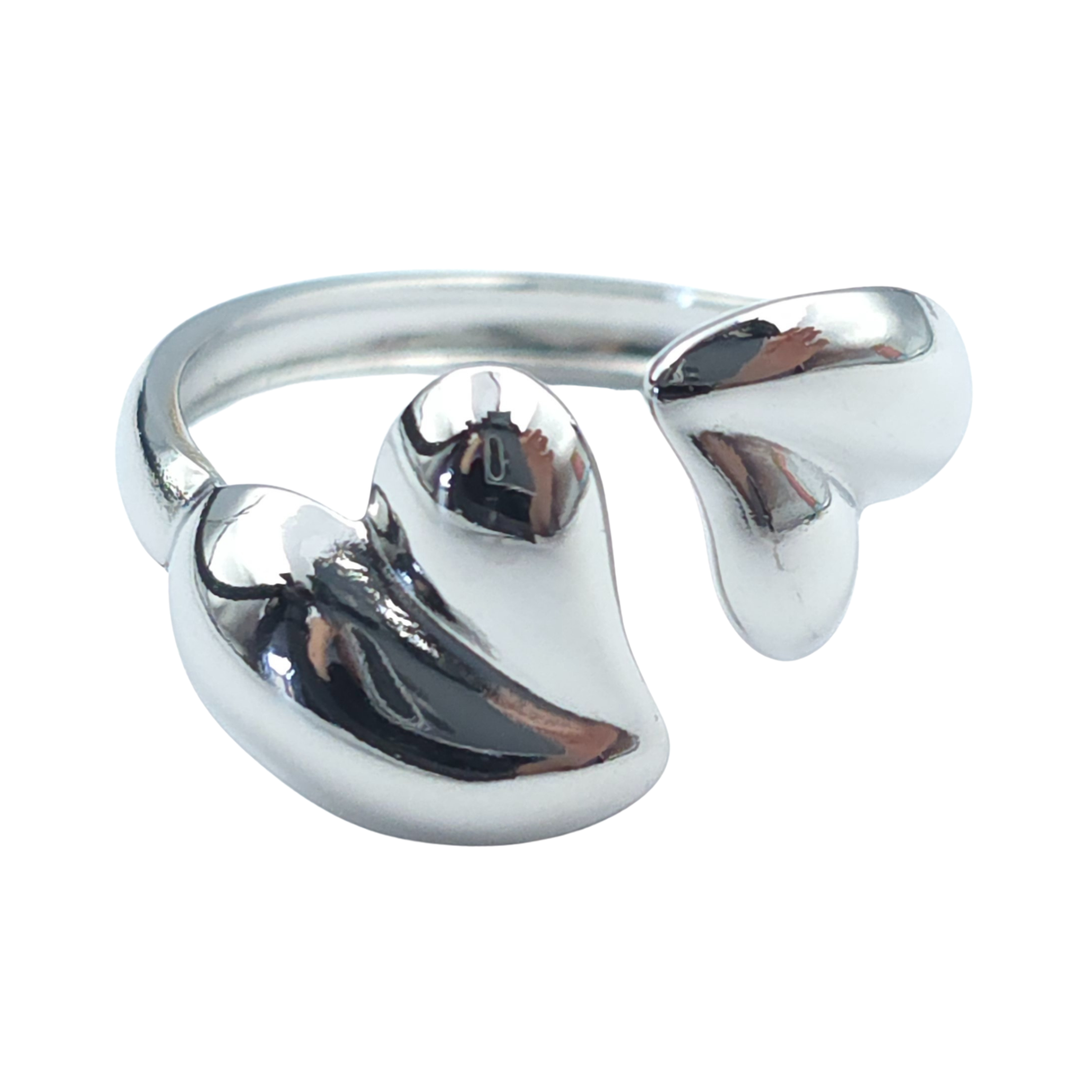 Open ring - Roestvrij staal - Hartvormig