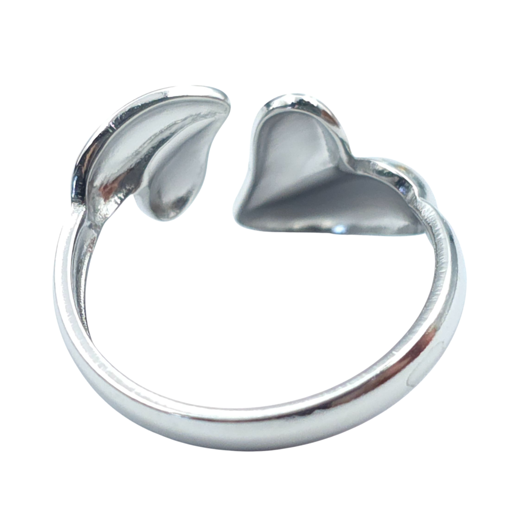 Open ring - Roestvrij staal - Hartvormig