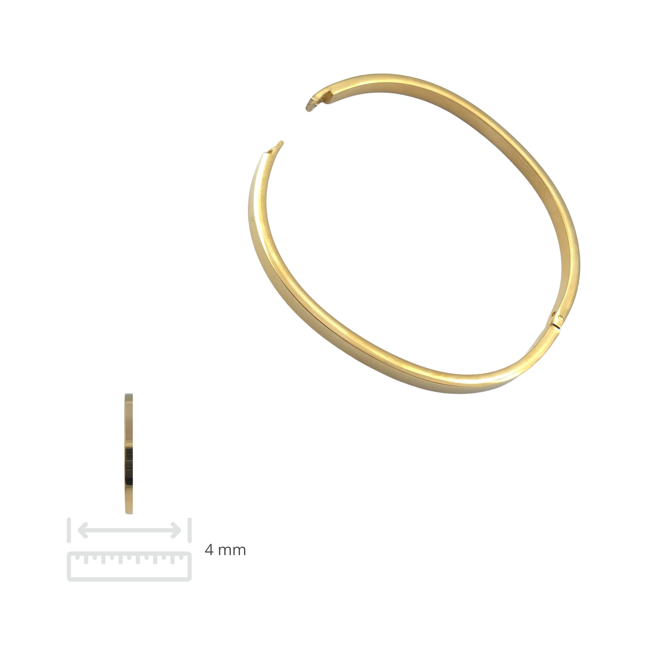 Bangle - Roestvrij staal - 4 mm