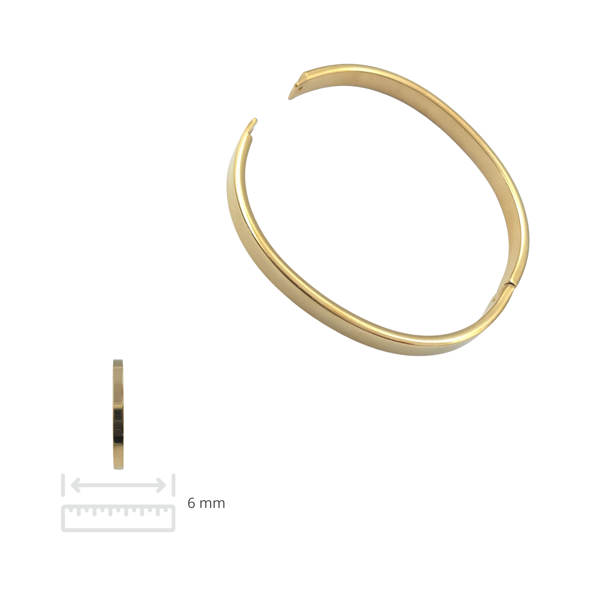Bangle - Roestvrij staal - 6 mm