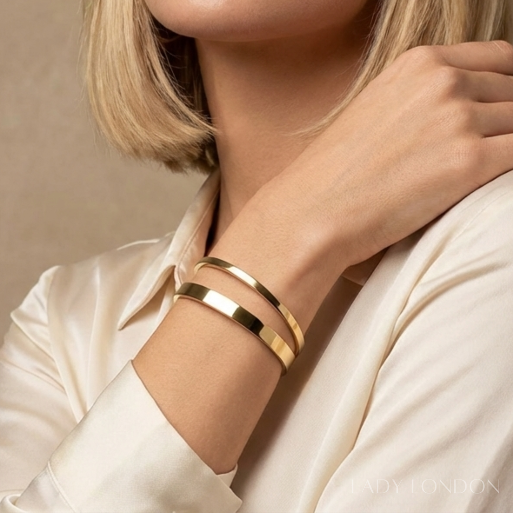 Bangle set - Roestvrij staal - 4 mm en 6 mm