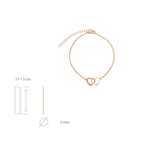 Schakelarmband - Roestvrij staal - 17 cm