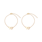 Schakelarmband set - Roestvrij staal - 17 cm