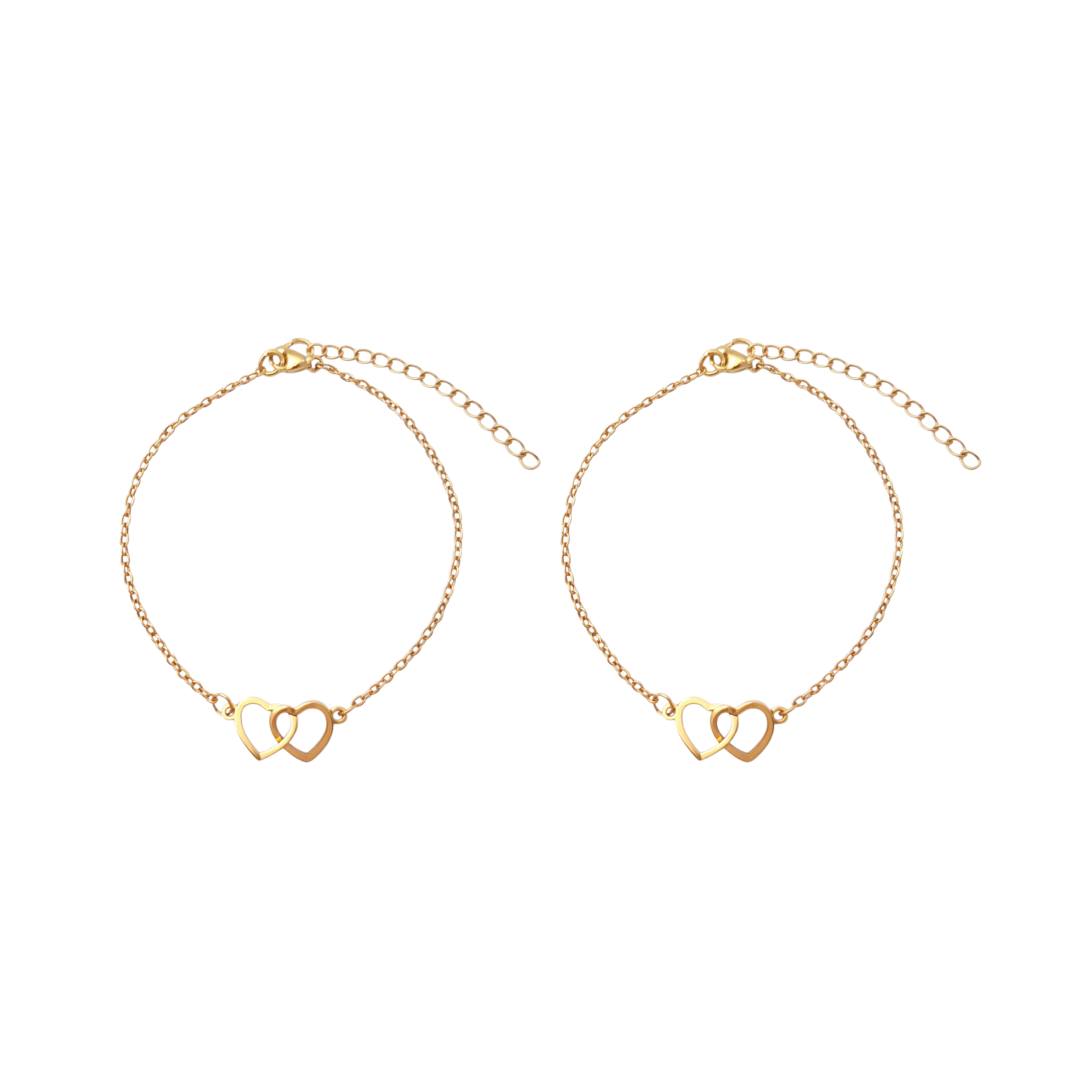 Schakelarmband set - Roestvrij staal - 17 cm