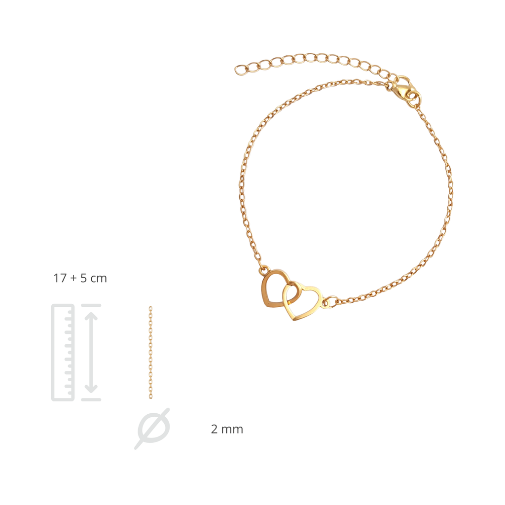 Schakelarmband set - Roestvrij staal - 17 cm