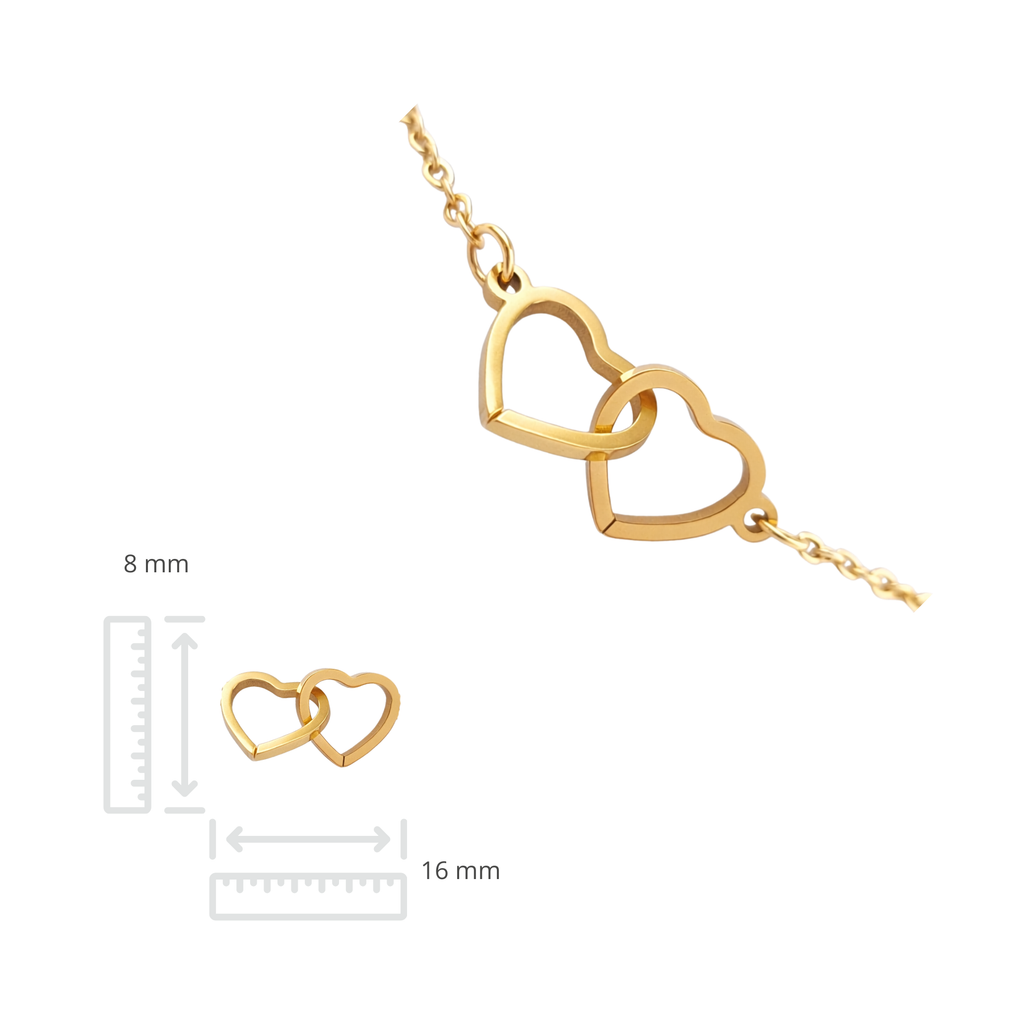 Schakelarmband set - Roestvrij staal - 17 cm